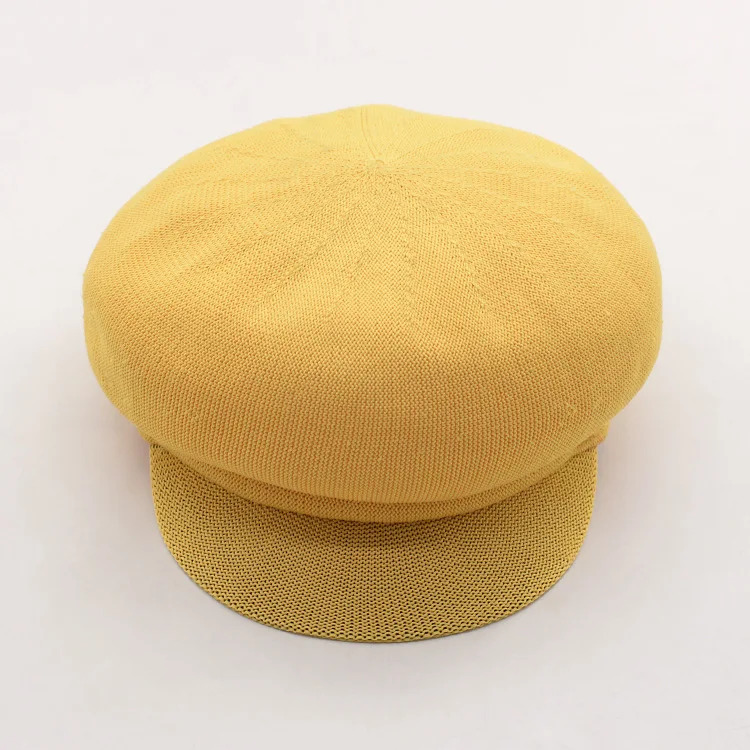 COKK шляпа Женская одноцветная вязаная дышащая модная кепка восьмиугольная шляпа художника Ретро шляпы на весну-лето для женщин