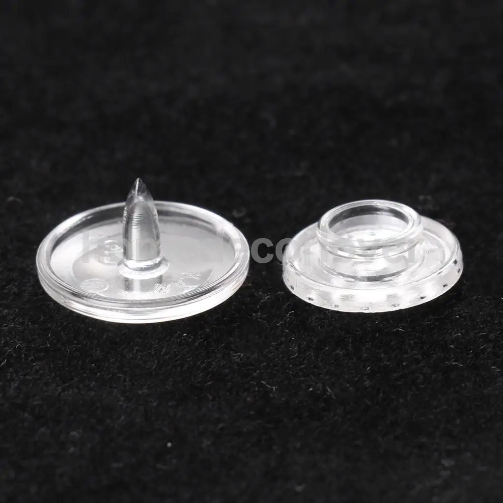 50 Clear KAM Resin Snap Buttons Plastic Snaps Button SIZE 20 T5 CAPS 12mm