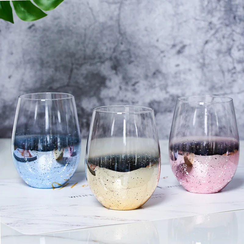 

Nordic Design Drinking Glass Bicchieri Vetro Shiny Colorful Star Pattern Juice Glass Tea Coffee Mug Large Capacity Glassware