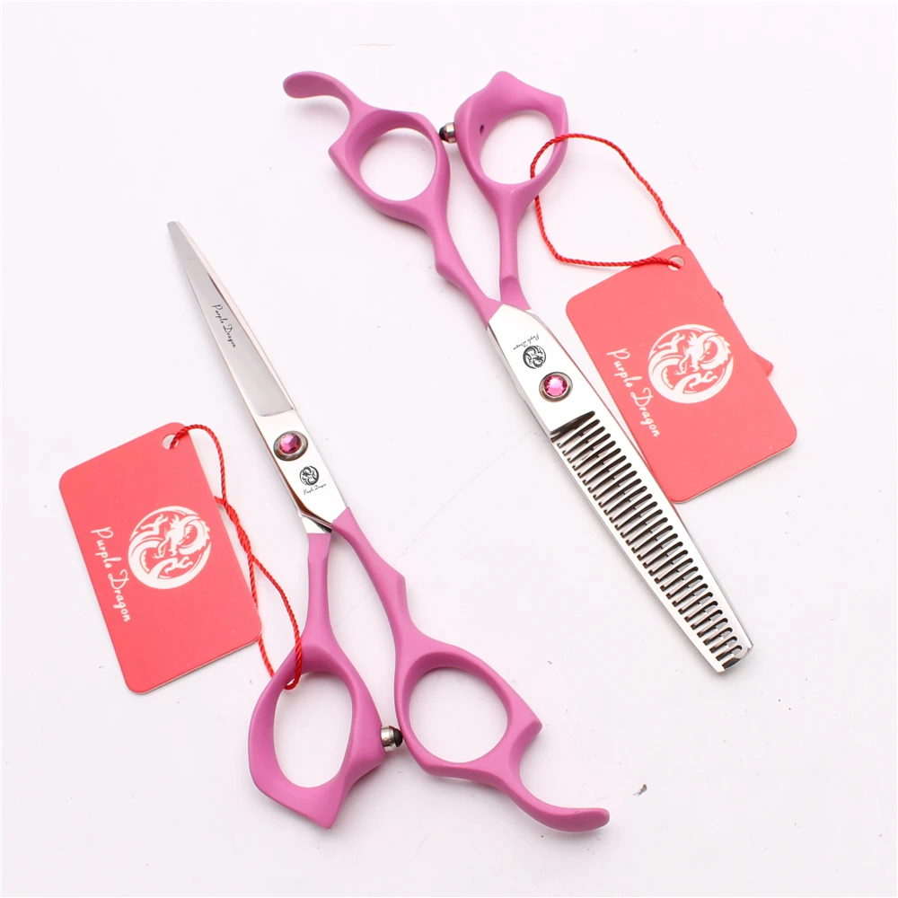Профессиональные Парикмахерские ножницы Z1024 6 0 дюйма 17 5 см|japan 440c|purple dragonscissor salon |