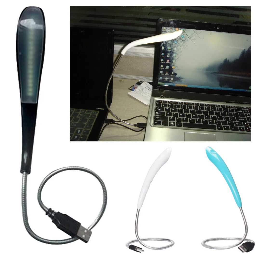 1pcs USB LED Light Lamp 10LEDs Flexible Book Reading Lights Touch