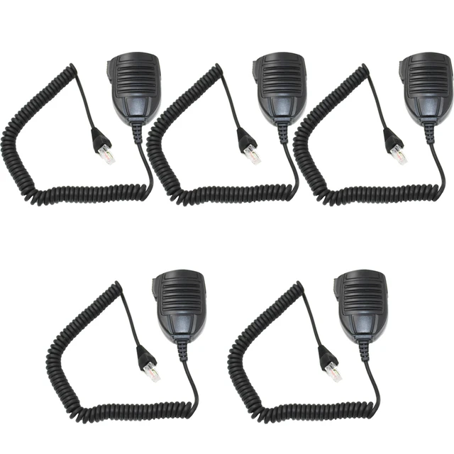 $51.29 5Pcs iNiTONE Walkie talkie Standard Mobile Mic For Vertex Yaesu MH-67A8J 8 pin VX-2200 VX-2100 VX-3200 two way  Radio