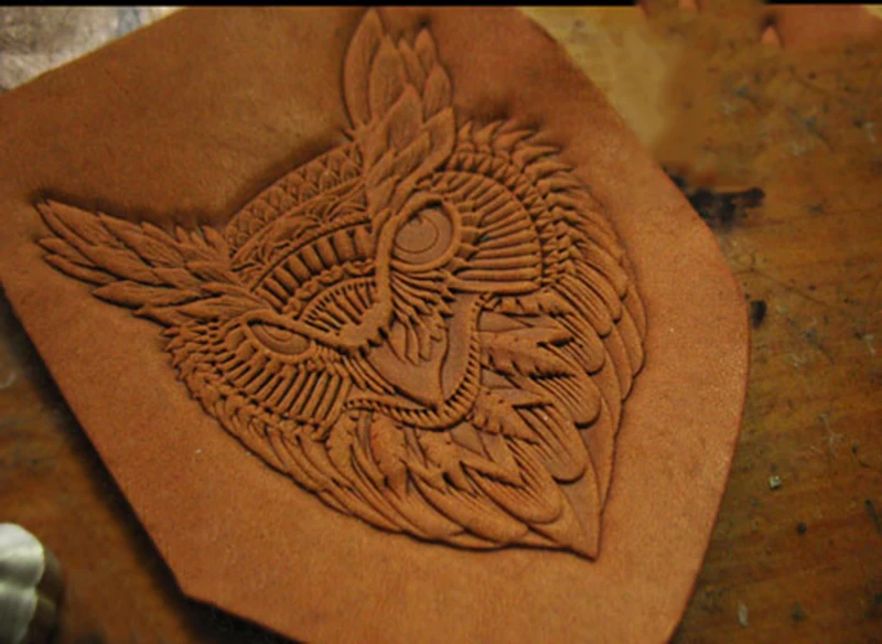 

owl pattern Hand-work unique design leather working tools carving punches stamp craft leather with leather carving tools