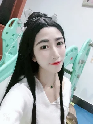 70 см вечерние китайские древние волосы принцессы Косплей Черные винтажные волосы для детей и маленьких женщин Хэллоуин косплей