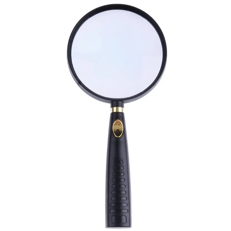 1pcs 90 mm 10X Frame Handheld Magnifying Glass Optical Glass Lens Wood