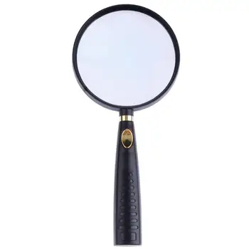 

1pcs 90 mm 10X Frame Handheld Magnifying Glass Optical Glass Lens Wood Handle Magnifier For Reading