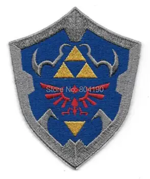 

3.5" Legend of Zelda Princess Hylian Shield patch Embroidered Movie TV Series applique iron on badge New Film