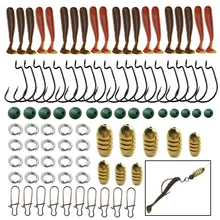 148 шт./кор. рыболовные грузила набор с латунной грузило весов рыбацкие Крючки рыболовные бусины рыболовный Вертлюг кольцо разъем с Пластик коробка