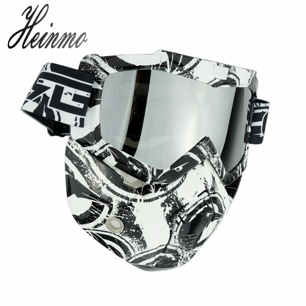 Buy Vintage Face Helmet Mask Detachable Motocross