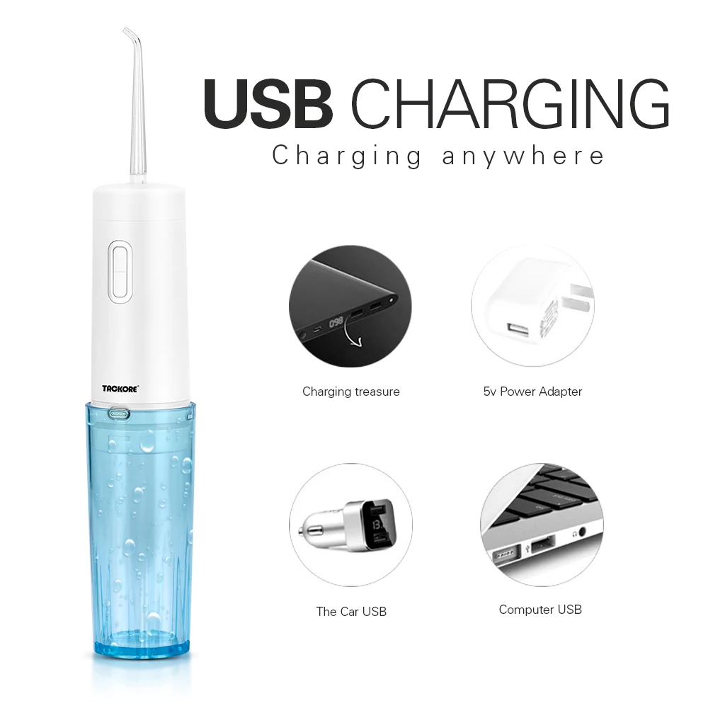 Portable Electric Oral Irrigator USB Travel Dental Irrigator Water Dental Flosser Teeth Cleaner Machine Tooth Pick Water Jet