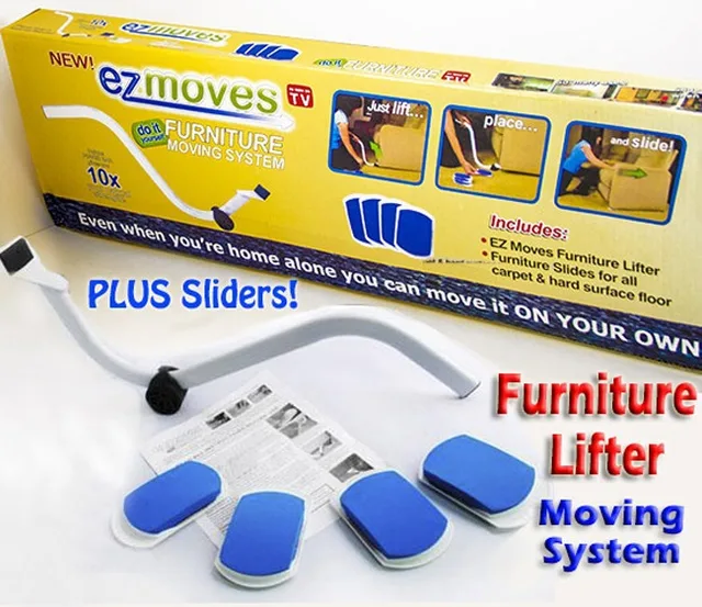EZ MOVES Furniture Lifter Mover with Sliders Kit Home Moving System AS