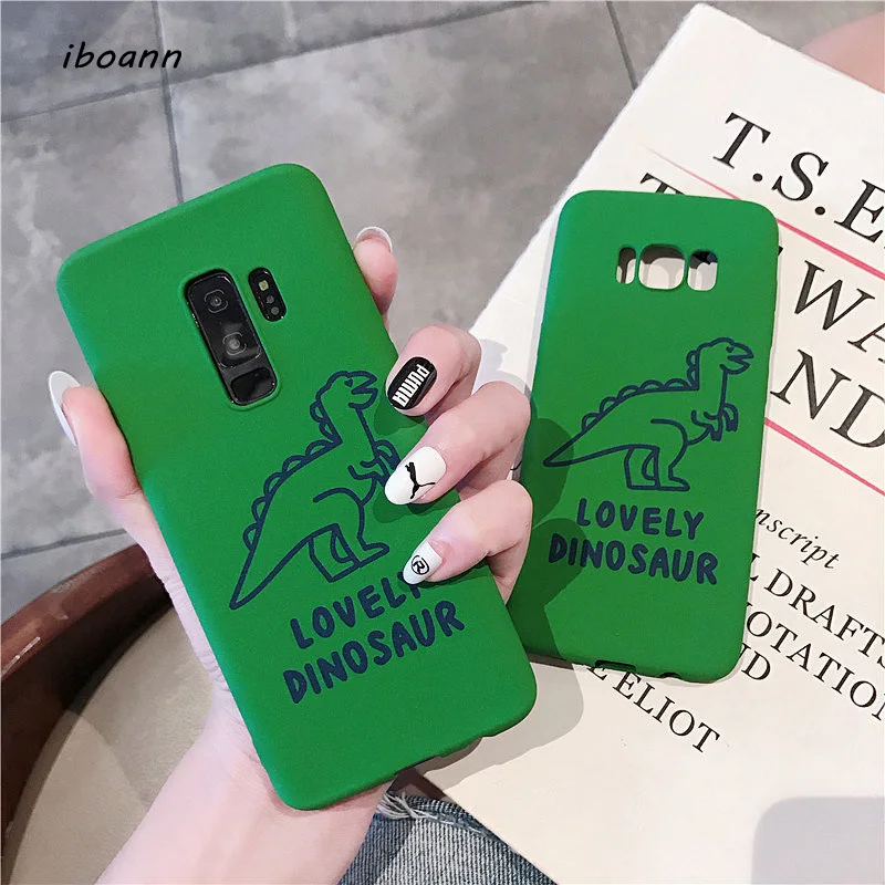 iboann matte Dinosaur soft gel case for samsung galaxy S9 S8 plus S6 S7 edge C5 C7 C9 pro note 3 4 5 8 9 phone cover cases |