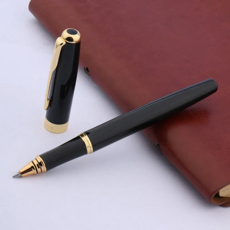 

baoer 388 black office writing golden arrows Trim ROLLERball PEN