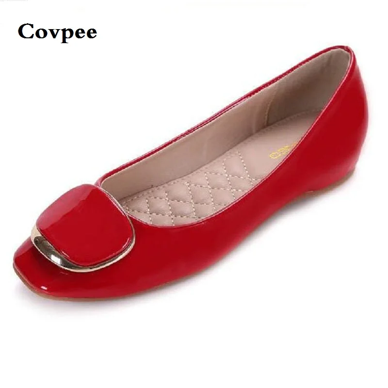 

2017 new Spring Autumn summer woman Shoes with a sweet flat tip shoes casual square toe crystal fashion girl shoes metal