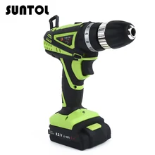 SUNTOL 12V Cordless Drill font b Screwdriver b font Lithium Battery Electric Rechargeable font b Screwdriver