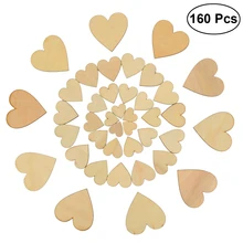 160 шт пустые древесные срезы наборы сделай сам DIY Лазерная деревянная Свадебная Декорация Аксессуары Украшения