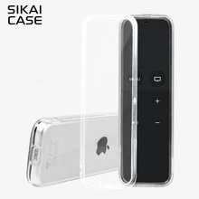 SIKAI For Apple TV 4th Remote Control Case Protective TPU Cover For Apple TV 4 Smart TV Remote Control Skin With Free Lanyard
