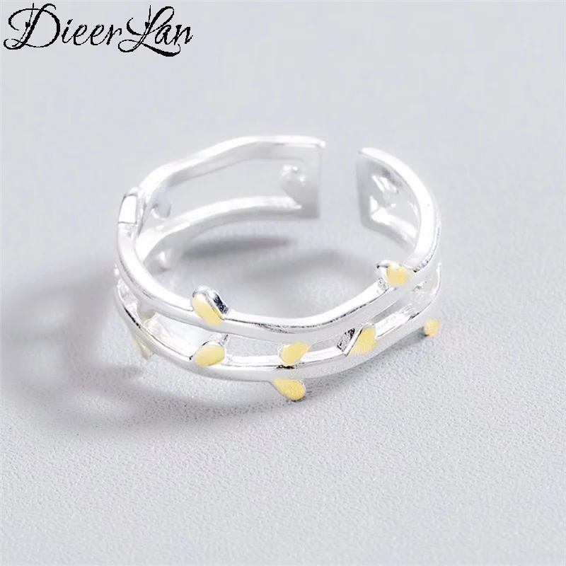 

Trendy Bohemian Vintage 925 Sterling Silver Branch Rings for Women Wedding Engagement Antique Ring Christmas Gift Anillos