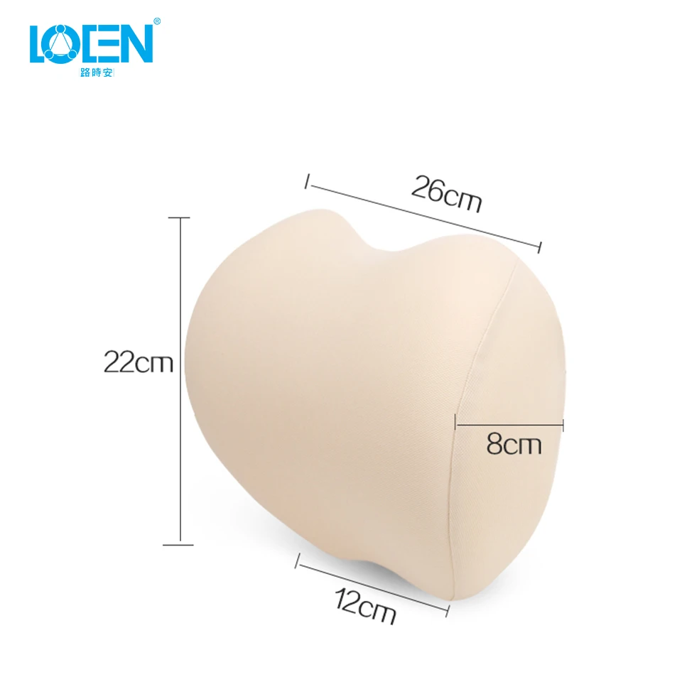 LOEN 1 комплект, мягкая Автомобильная подушка для шеи, 3D, авто, для спины, поясничная поддержка, для 4 сезонов, с эффектом памяти, ткань, черный подголовник, подушка