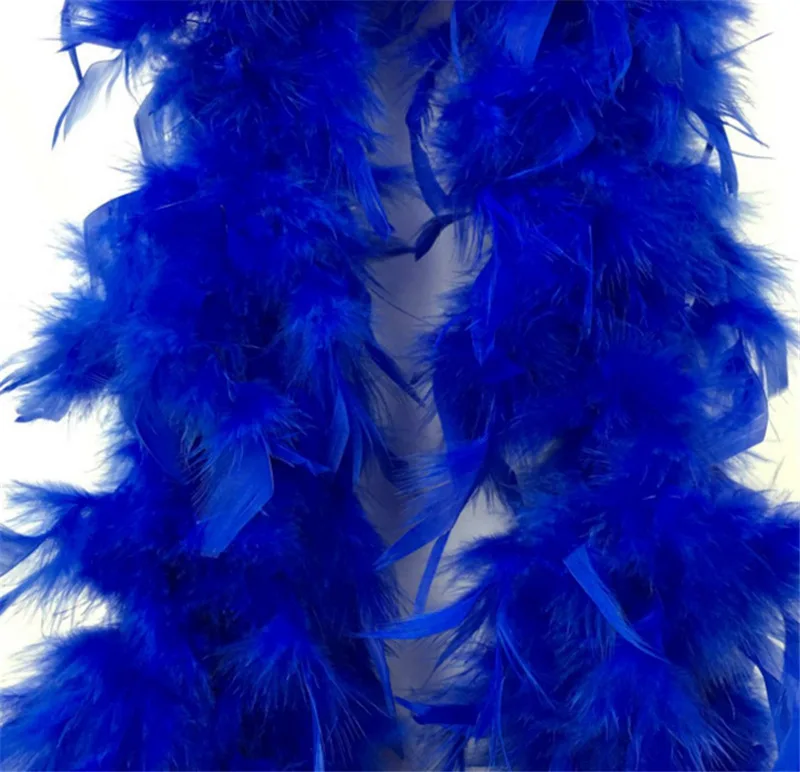 2 м/лот пушистые утепленные перья индейки Боа 60 грамм юбка отделка шарф/костюм/шоу перья для рукоделия Свадебные украшения - Цвет: Royal blue