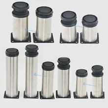 4 шт./лот 80 100 120 150 200 мм регулируемые ножки мебель для шкафа нержавеющая сталь для кухонного стола стол ножки с винтом