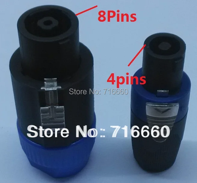 

10pcs/lot 8 pole speakon connectors for line arrays,8 pole male speakon, speaker connector,Audio Connectors for line array