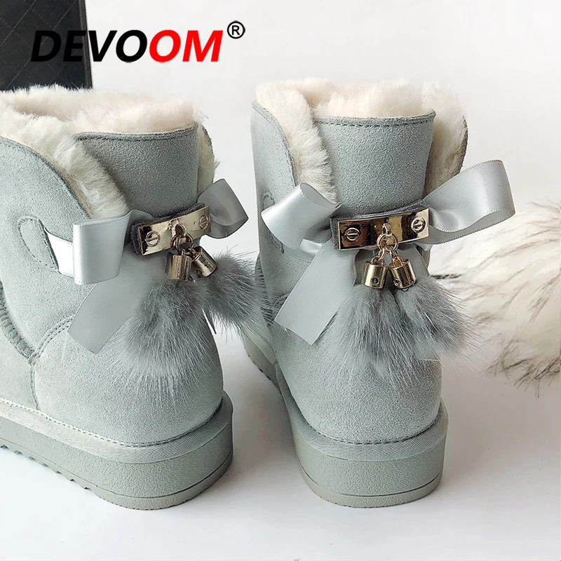 Fashion Brand Quality Australian Boots Women Genuine Leather Boot Snow Ankle Winter Boots Women Suede Snow Boots Winter Shoes