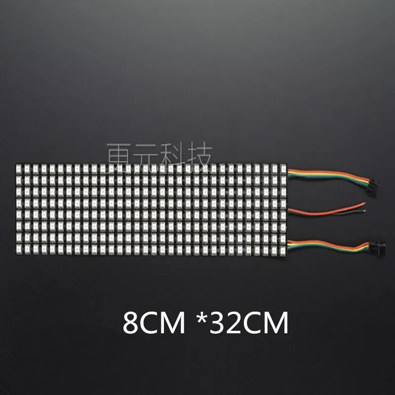 WS2812B 8*8,16*16,8*32 пикселей 256 пикселей цифровой гибкий светодиодный программируемый панельный экран индивидуально адресуемый полноцветный DC5V