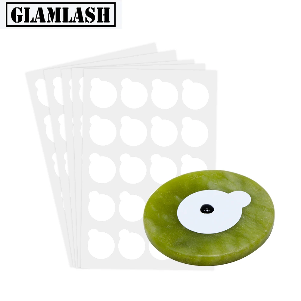 

GLAMLASH Round Jade Stone False Lash Glue Adhesive Pallet Pad Holder for Eyelashes Extensions Makeup Tool