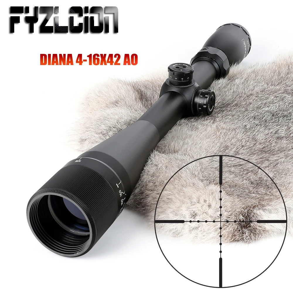 

Hunting Tactical DIANA 4-16X42 AO Riflescope Mil Dot Reticle Optical Sight Hunting Rifle Scope