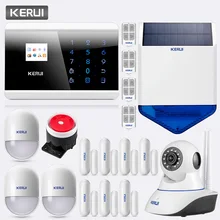 KERUI 8218G GSM PSTN Беспроводная 433 МГц домашняя охранная сигнализация Приложение IOS Android Английский Русский Французский Испанский итальянский