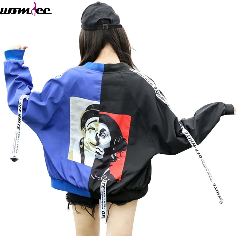 2018 Spring Autumn Bomber Jacket Women Men Tops couple Long Sleeve Basic Coat Casual Thin Outerwear Korean Hip hop Bomber Jacket