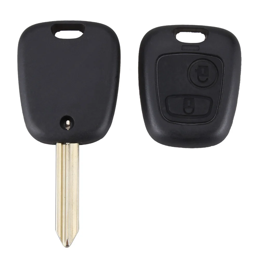 2 Buttons Black Uncut Blade Remote Car Key Refit Cover Case For Citroen Saxo Xsara Picasso