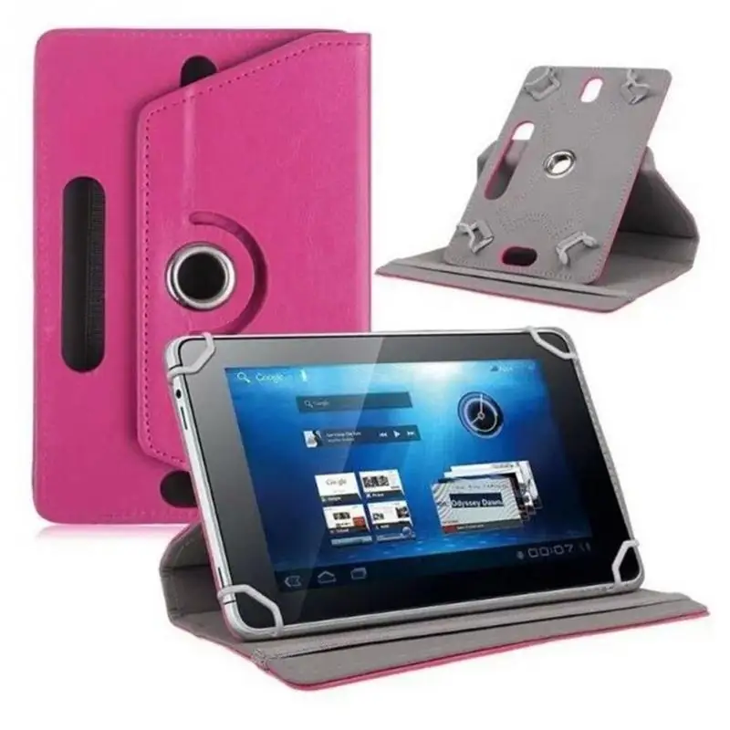 

Universal 360 Rotating Tablet Case Four Hook Leather Crystal Pattern Tablet Protection Case For 7/8/9/10 inch