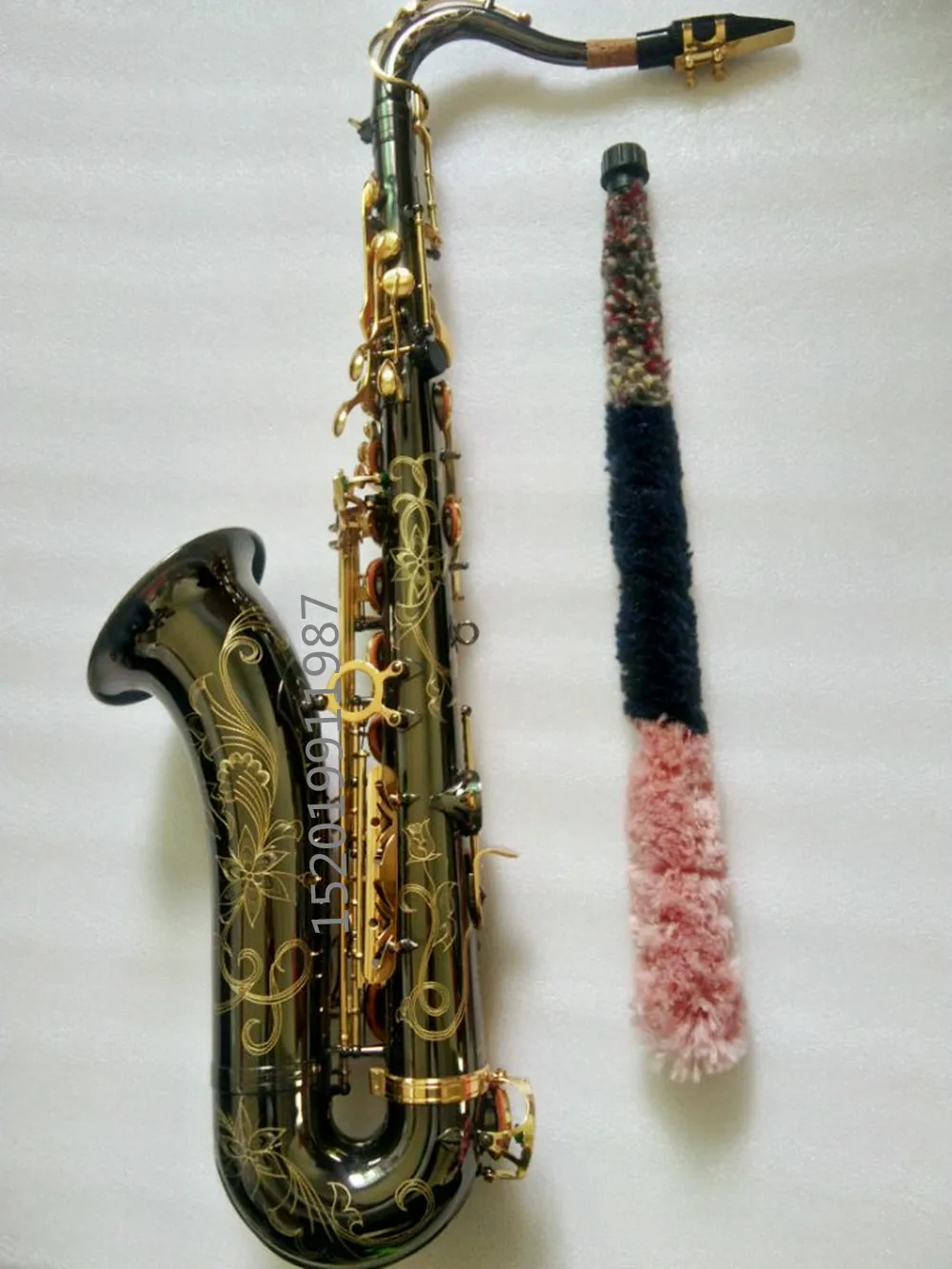 

High-grade free Black nickel Gold Saxophone 802 Tenor sax B Flat Case Sax Professional Mouthpiece and Musical