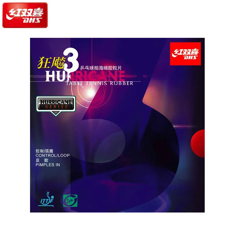 

Original DHS professional Hurricane 3 Table Tennis Rubber Ping Pong racket Pips-In rubber Pimples In