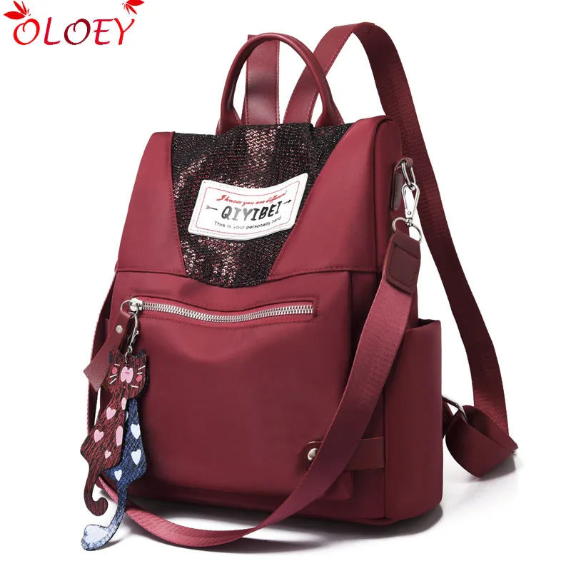 

2019 New Multifunction Backpack Women Oxford Bagpack Female Small Backpak Teenager Girls Bookbag Mochila Antirrobo Sac a Dos