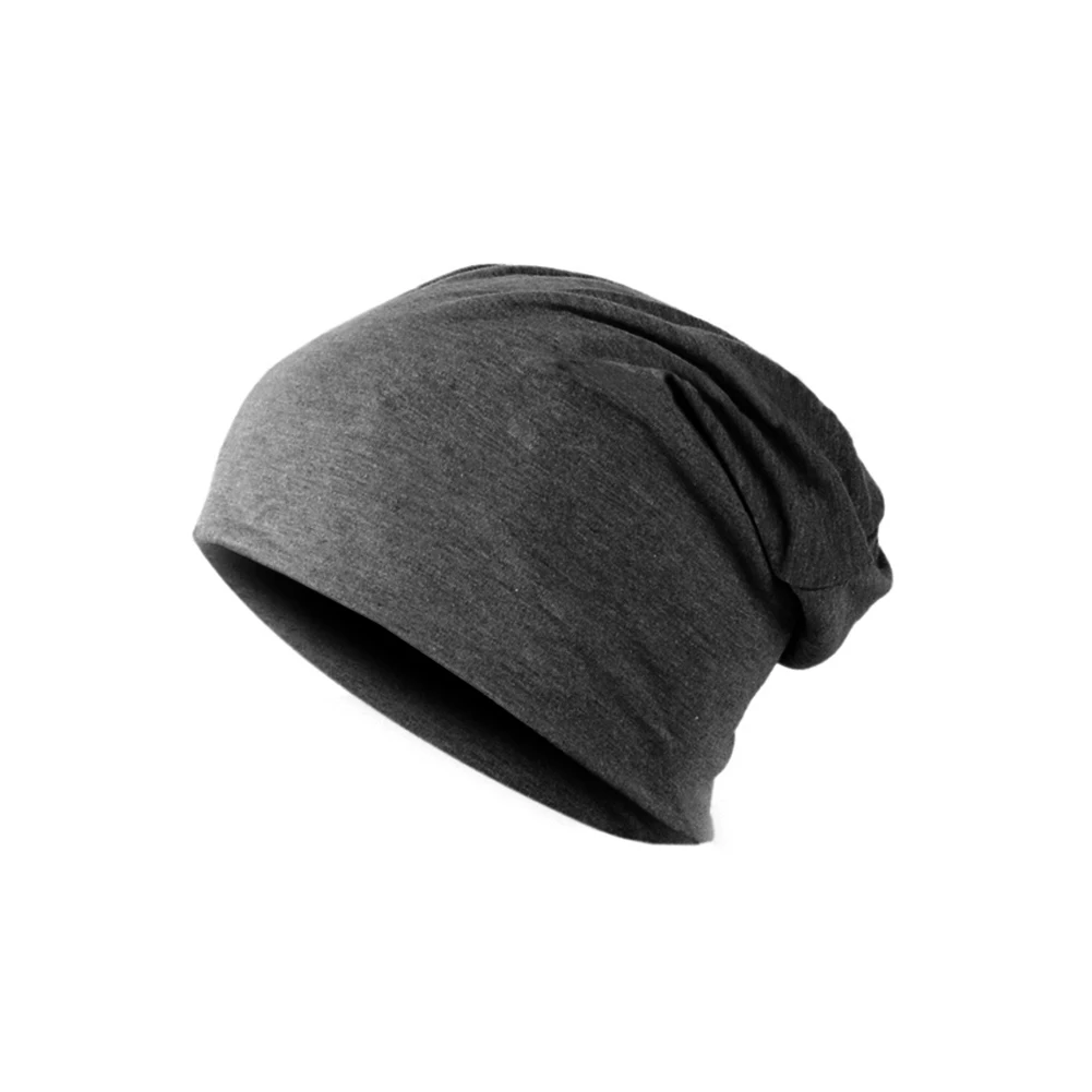 Вязаные зимние шапочки унисекс для женщин и мужчин, повседневные шапочки, одноцветные шапочки ярких цветов в стиле хип-хоп, Snap Slouch Skullies Bonnet beanie, шапка, LXH - Цвет: Темно-серый