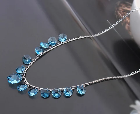 Эффектное ожерелье новые женские Роскошные Кристаллы от Swarovski Изысканная