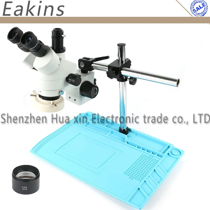 Eakins 3.5X 45X Тринокулярный Стерео Microscop WF10X/20 универсальный браслет 144 светильник +