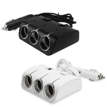 Dewtreetali 2017 3Sockets 120W Autos Cigarette Lighter Splitter 2Usb Ports Charger Adapter With Switch Car Accessory