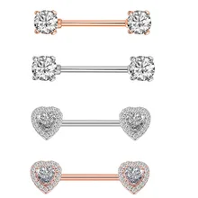 Новая модная хирургическая сталь 2 шт. пирсинг для сосков модный пирсинг для тела большие циркониевые кольца ювелирные изделия для тела для женщин девочек