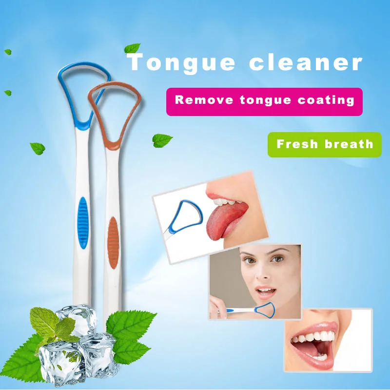 

1 PC Removed Bad Breath Portable Tongue Cleaner Silica Handle Dental Care Cleaning Keep Fresh Breath Hand Scraper Brush