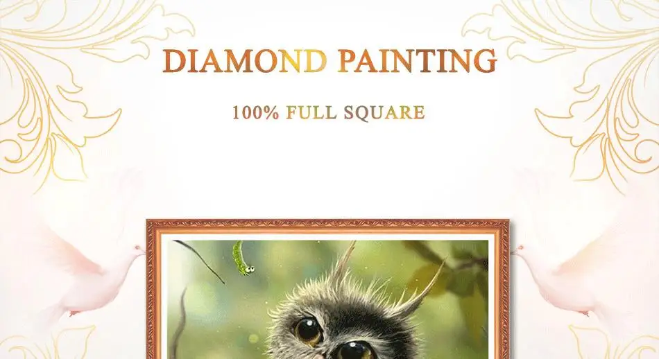 Алмазная картина Алмазная вышивка 5d diy Полная квадратная Животные Сова-Алмазная мозаика daimond картина дрель