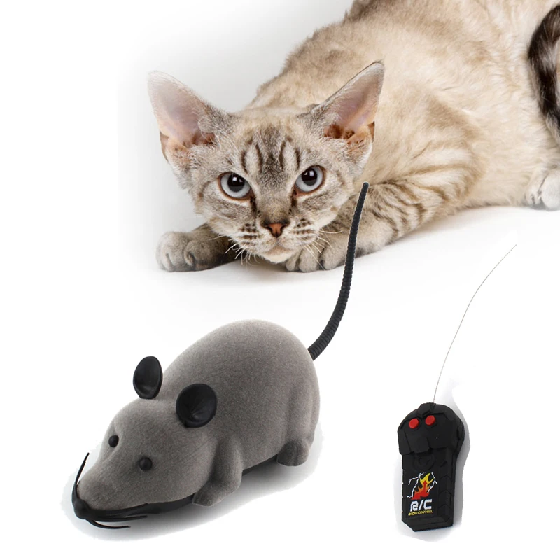 Пульт дистанционного управления RC Беспроводная Крыса Мышь для кота собаки домашнего животного смешное Электронное Дистанционное управление мышь игрушка для детей игра для домашней кошки