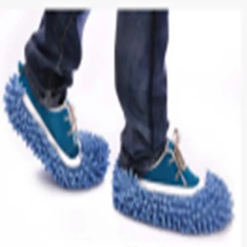 

Multi Function Chenille Fibre Washable Dust Mop Slippers Cleaning Shoes Blue