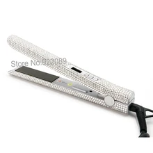 LCD Digital Dispaly Favorite Splash Bling Crystal Flat Irons/Hair Staighteners