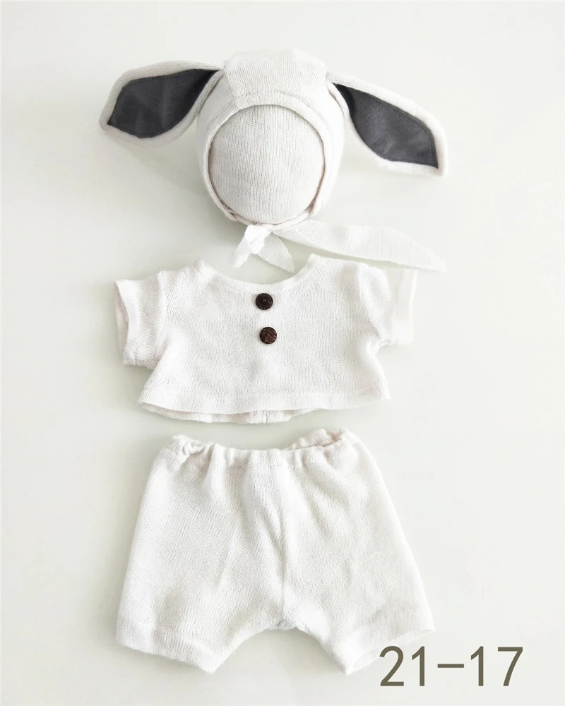 Orelhas do Bebê Conjunto de Acessórios Dvotinst Newborn Fotografia Adereços Bonnet Roupas Chapéu Estúdio Shoots Foto 11 Chapéus e bonés