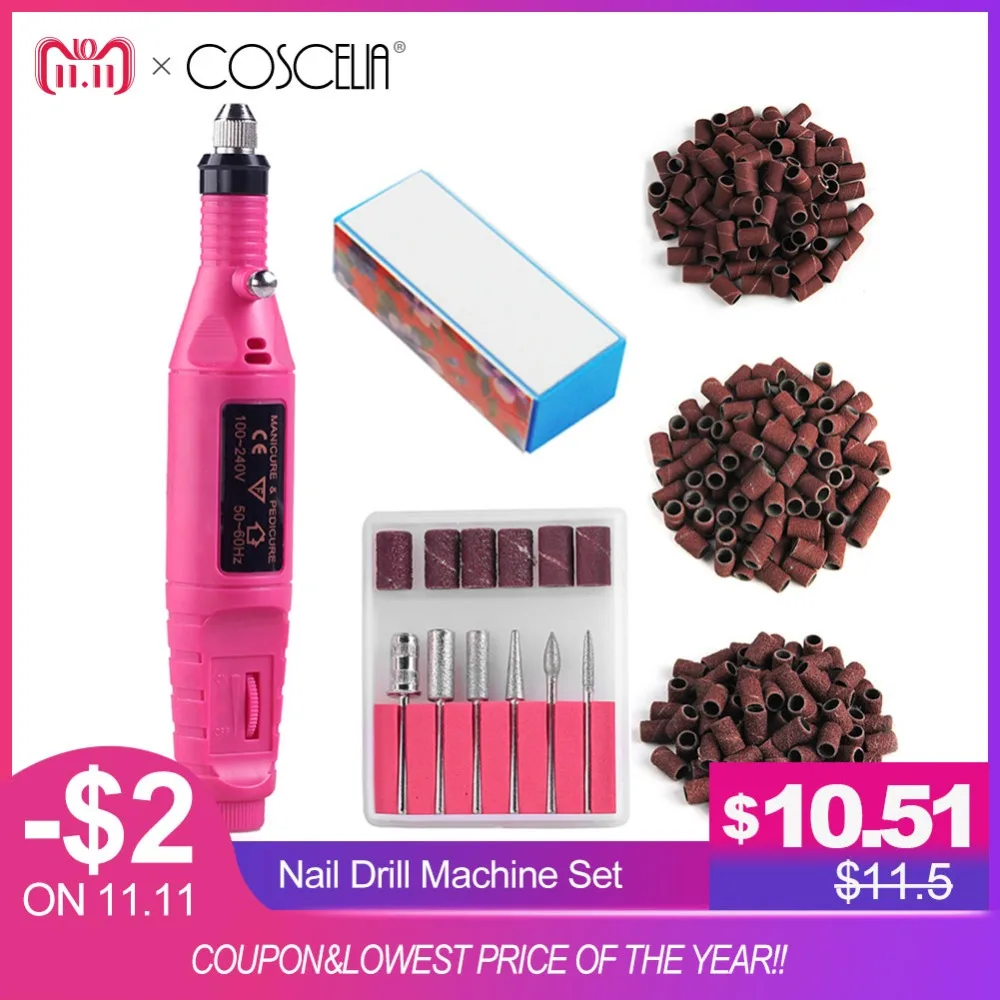 

1 Set Nail Drill Electric Manicure Machine Nail Drill Pen Pedicure Bits for Acrylic UV Gel Buffer File Polish MIni Manicure Tool