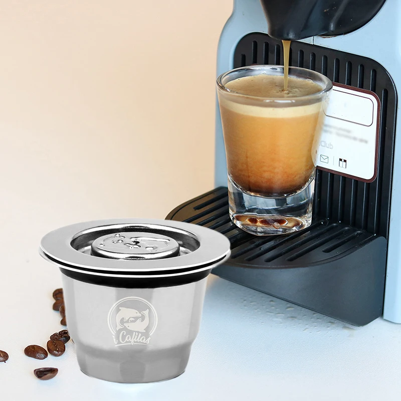 New Coffee Capsules Filter Cup Refillable Reusable Coffee Capsule Pods For Nespresso Machines Spoon Tea Baskets New Coffee Capsules Filter Cup Refillable Reusable Coffee Capsule Pods For Nespresso Machines Spoon Tea Baskets